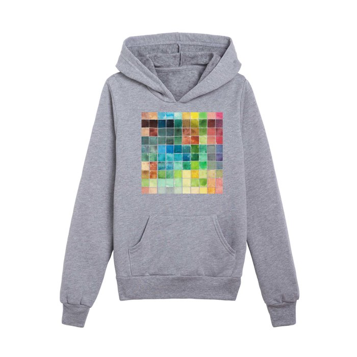 Colouful Squars Kids Pullover Hoodie