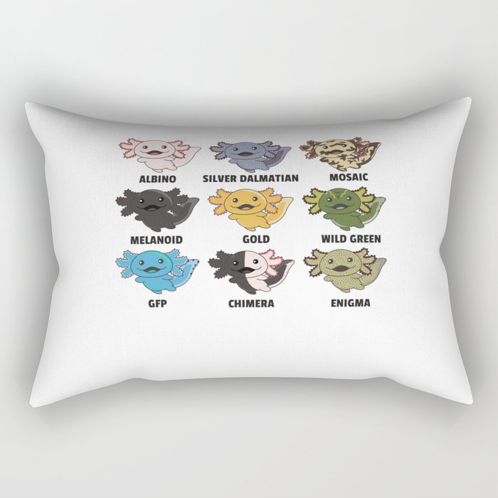 Axolotls From The World Sweet Animals Axolotl Rectangular Pillow