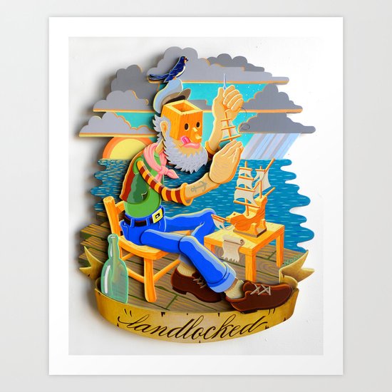 "Landlocked" Art Print