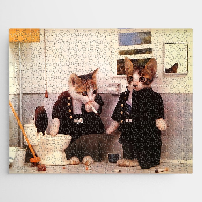 Smoking Kitties  Jigsaw Puzzle
