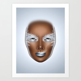 Astrology Zodiac Element Air Makeup Face Chart Art Print