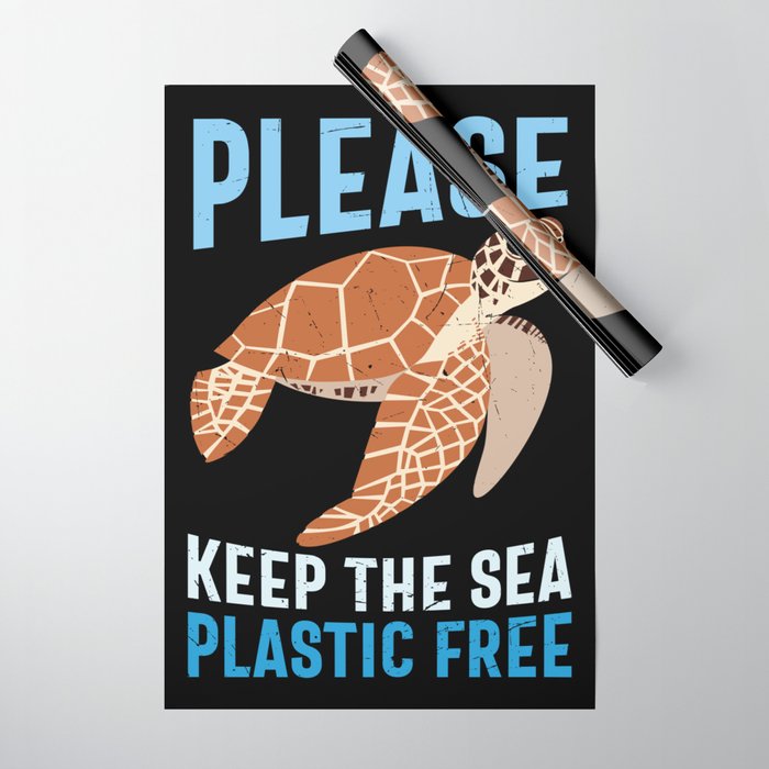 Please Keep The Sea Plastic Free Wrapping Paper