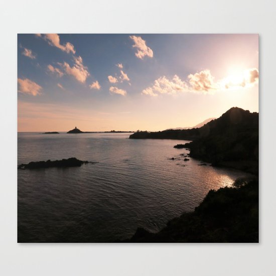 sunset in Sardinia Canvas Print