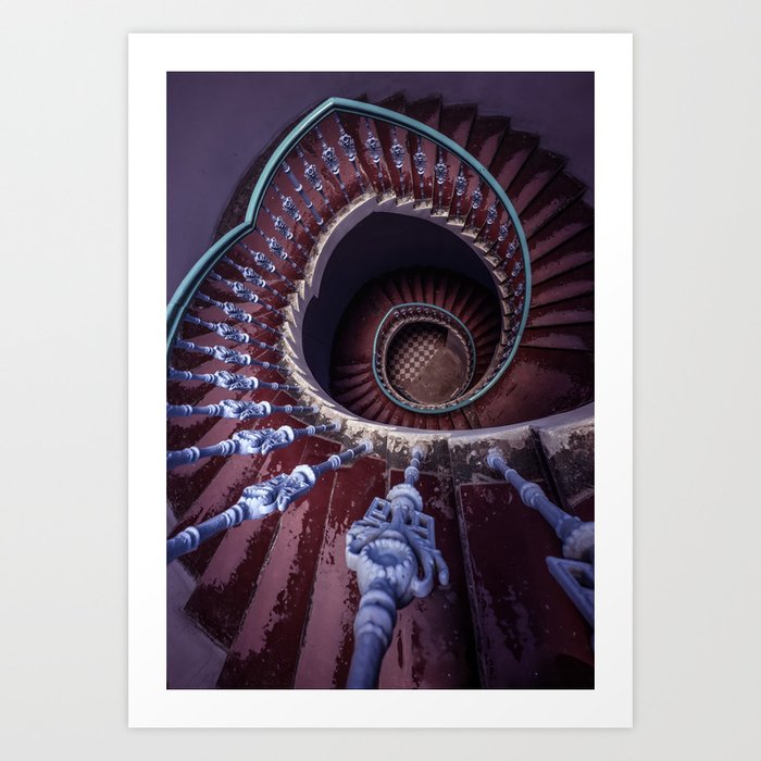 Pretty spiral stairway Art Print