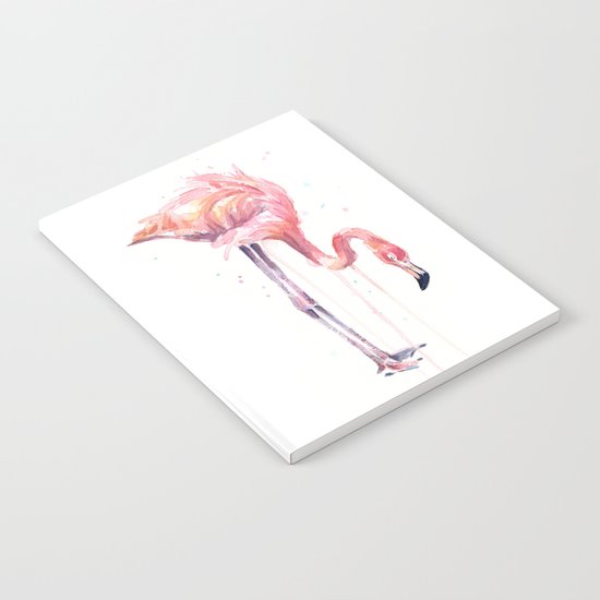 Flamingo Painting Watercolor Notebook