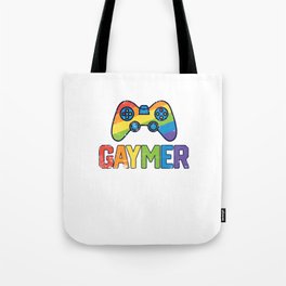 Gaymer LGBT Gay Pride Shirt for Men Women Boys Girls Gamer Gifts Tote Bag
