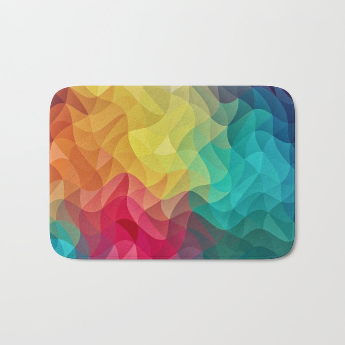 Abstract Color Wave Flash Bath Mat