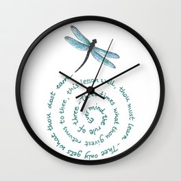 Witches rule of Three and dragonfly Wall Clock