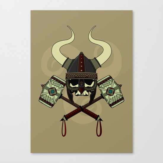 Viking skull Canvas Print