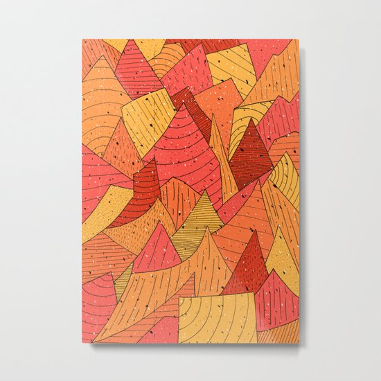 Pumpkin Slices Metal Print