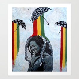 Rastafari Rain Art Print