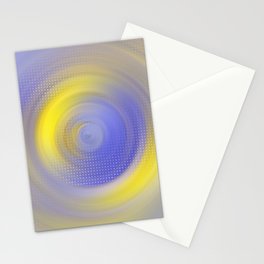 Yellow Blue Fluid Stationery Card