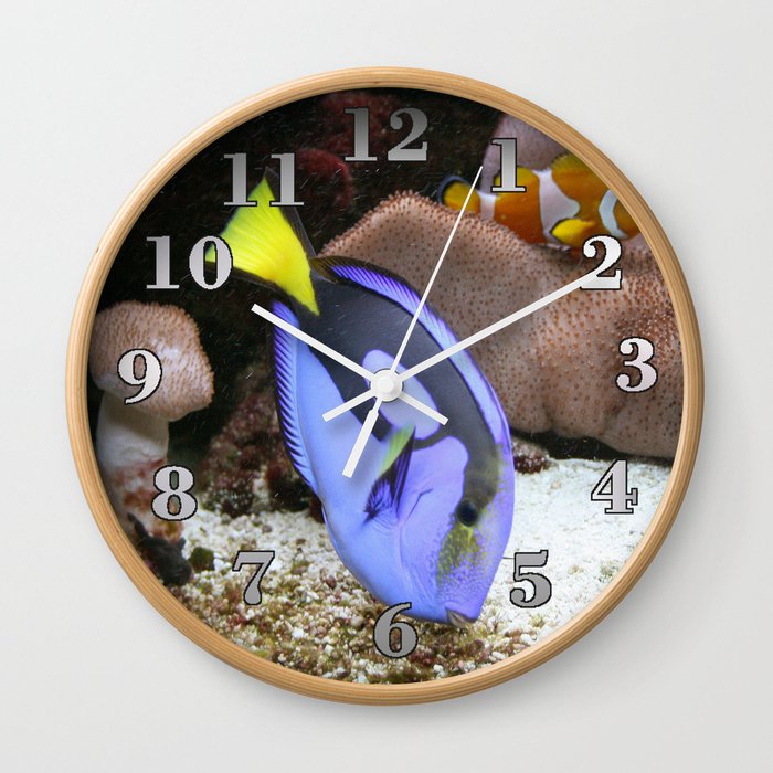 Coral Reef and Fish Wall Clock