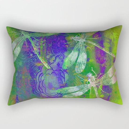 A Dragonflies QD Rectangular Pillow