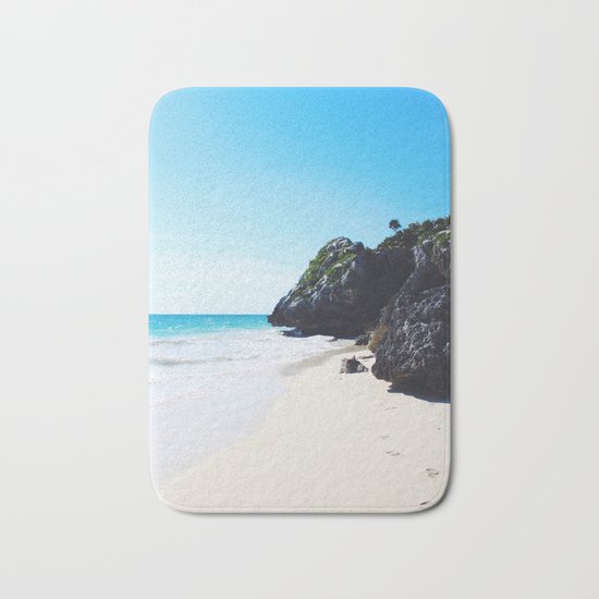 Footprints in Tulum Bath Mat