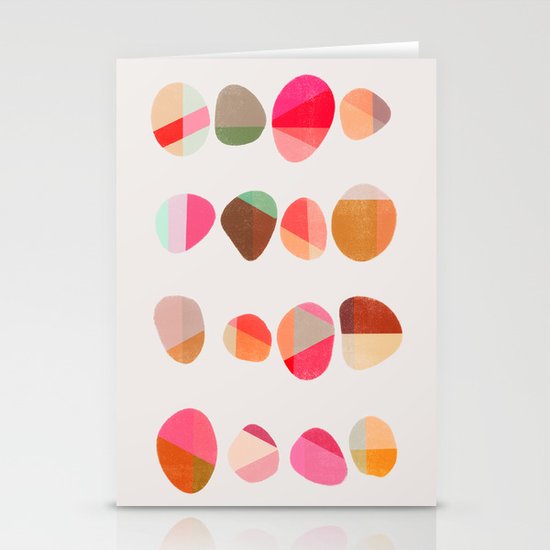 Painted Pebbles 5 Stationery Cards