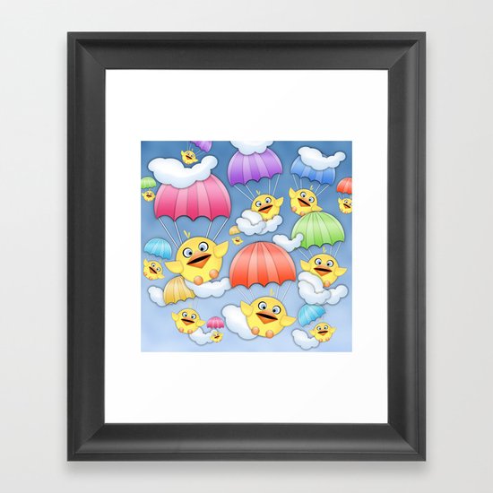 In Coming Birdies. Framed Art Print