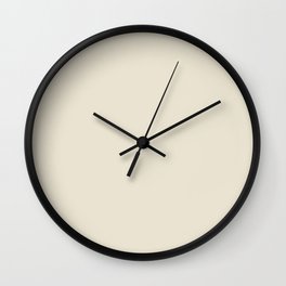 Creamy Off White Ivory Solid Color Pairs PPG Brandied Pears PPG1086-2 - One Single Shade Hue Colour Wall Clock