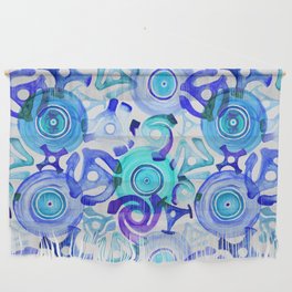 Vinyl Records & Adapters Watercolor Painting Pattern Wall Hanging