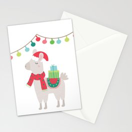 Christmas llamas V Stationery Card