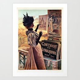 1895 Paris Centennial of Lithography Art Print