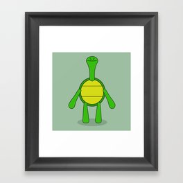 Happy Tortoise Framed Art Print