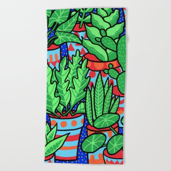 Plants more plants Beach Towel