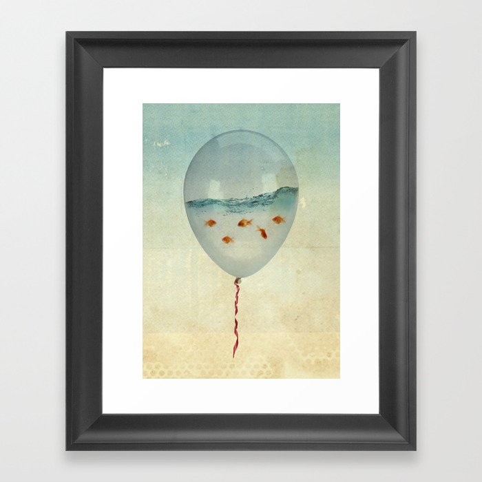 Balloon Fish Framed Art Print