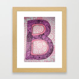 capital b Framed Art Print