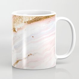 Blush Pink And Gold Liquid Color  Coffee Mug
