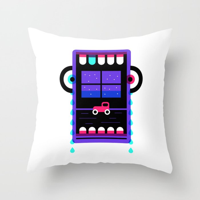 Outside the window Throw Pillow