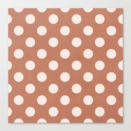 Brown & Ivory Spotted Print Canvas Print