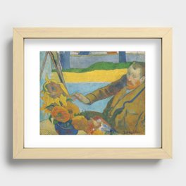 Paul Gauguin Portrait of Vincent Van Gogh painting Recessed Framed Print
