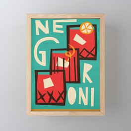 Negroni Cocktail Framed Mini Art Print