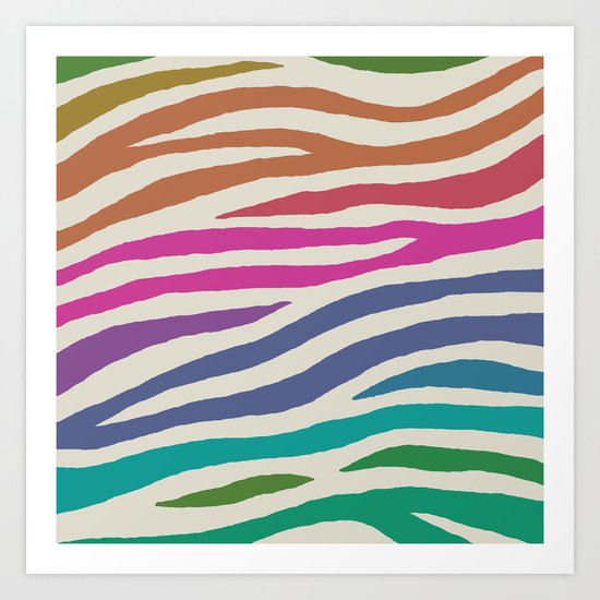 wildlife dreamcoat - zebra 1 Art Print