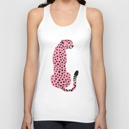 The Stare: Pink Cheetah Edition Unisex Tank Top