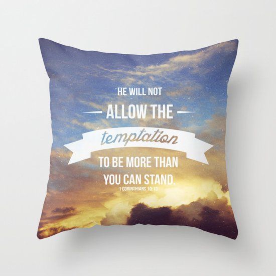 1 Corinthians 10:13 Throw Pillow