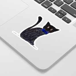 boba the cat (standing) Sticker