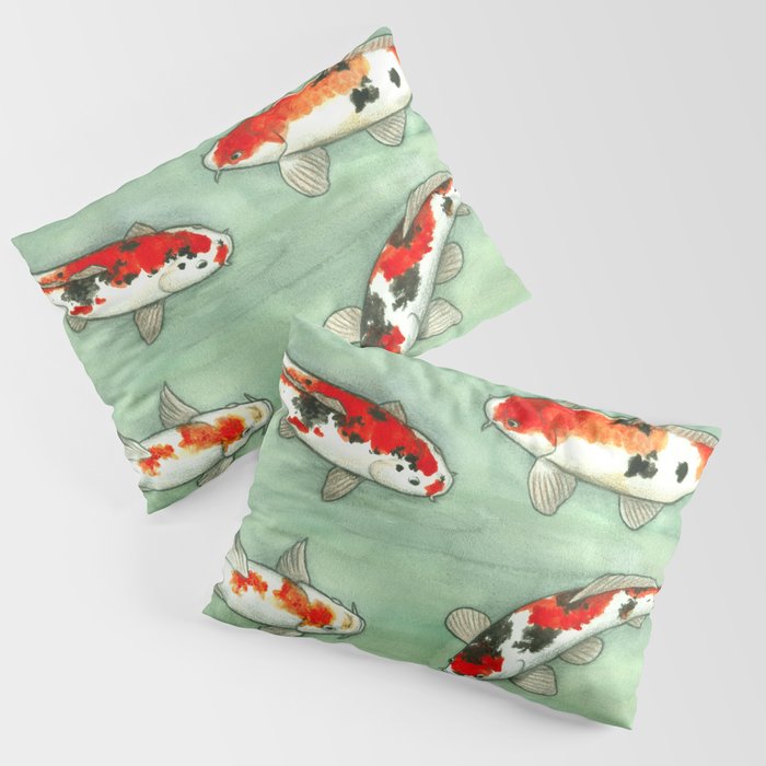 La ronde des carpes koi Pillow Sham