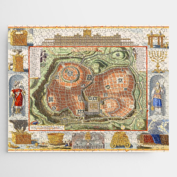 Map of the old city of Jerusalem Jigsaw Puzzle