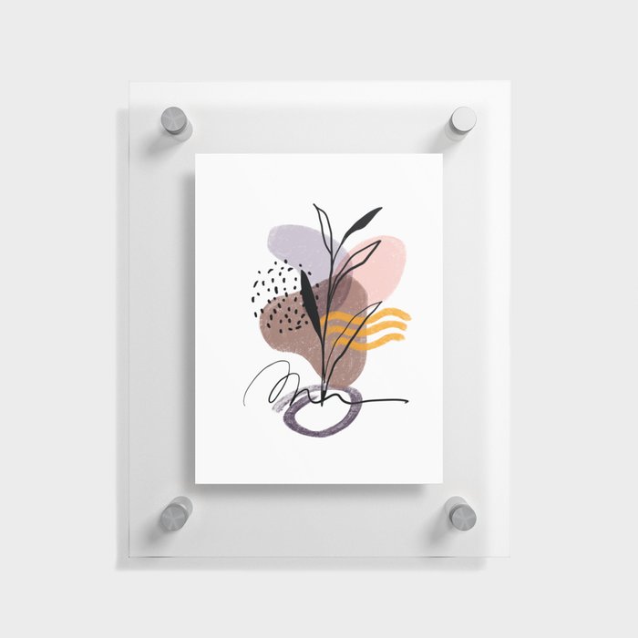Boho modern minimalist plant Floating Acrylic Print