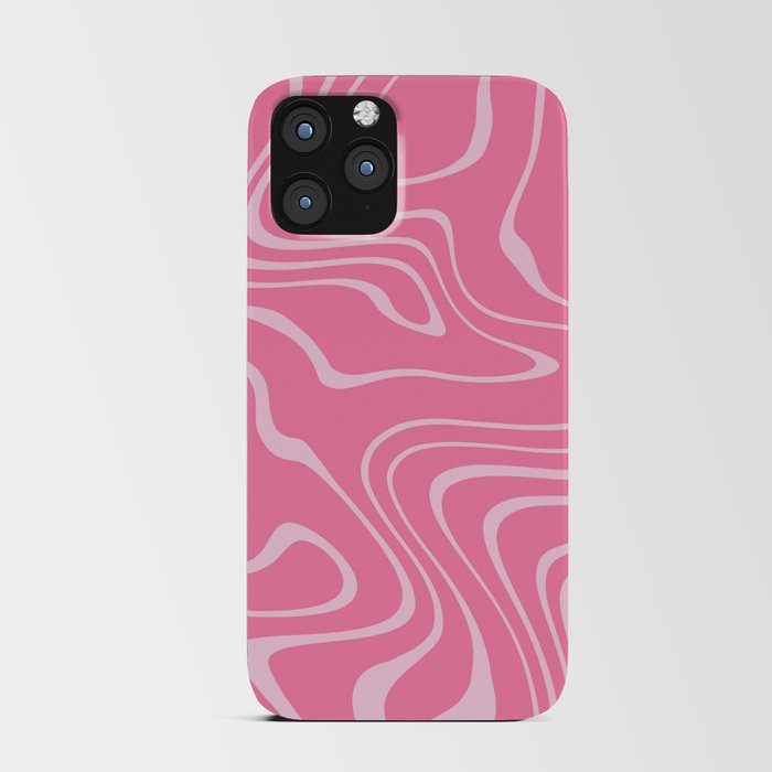 Pink Abstract Swirl Pattern iPhone Card Case