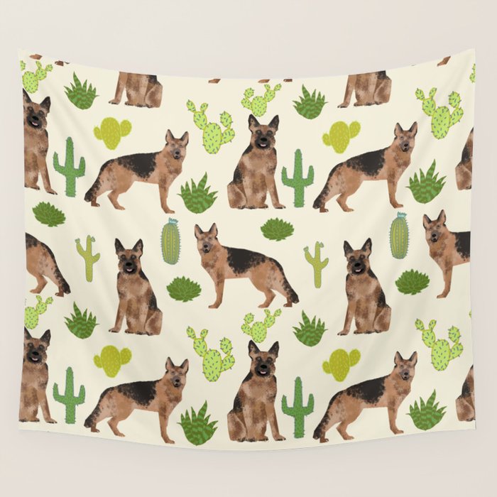 German Shepherd Cactus desert southwest dog lover gifts dog breed