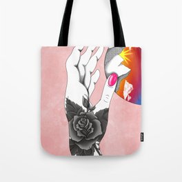 Sunrise in her hands Tote Bag