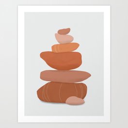 stone pile: earth tones Art Print