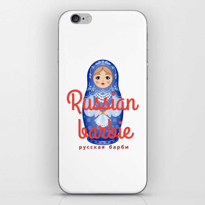 Russian barbie Funny Cool Best color art iPhone Skin