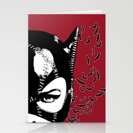 Red Catwoman Stationery Cards
