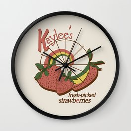 Strawberries Wall Clock | Kaylee, Strawberry, Graphicdesign, Firefly, Digital, Umbrella 