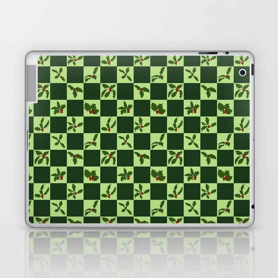 Checkerboard Christmas Laptop & iPad Skin