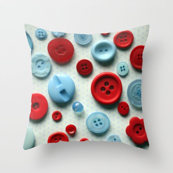 "B" is for Buttons... Throw Pillow